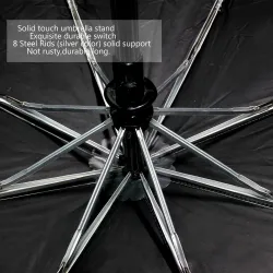 Outdoor & CampingParaguas totalmente automático con impresión floral 3D - protección UV