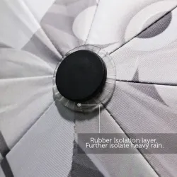 Outdoor & CampingParaguas totalmente automático con impresión floral 3D - protección UV