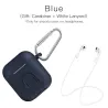 Boîtier pour écouteur en silicone pour Apple AirPods avec crochet