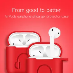 AuricularesFunda para auriculares de silicona suave para Apple AirPods con gancho