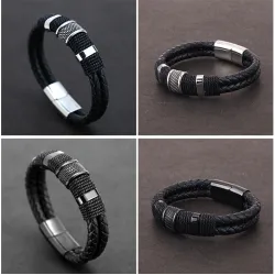 PulserasPulsera multicapa con hebilla magnética