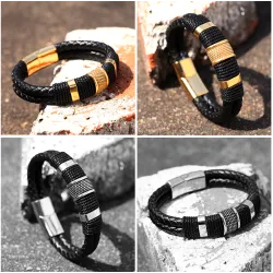 PulserasPulsera multicapa con hebilla magnética