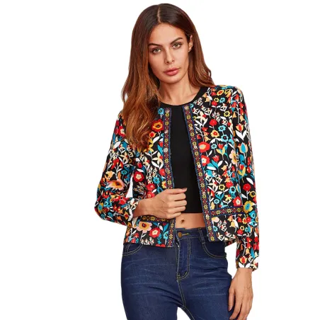 ChaquetasChaqueta elegante con estampado floral