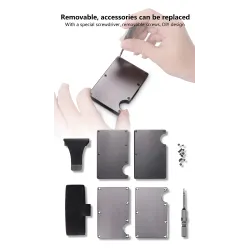 Mini credit card holder - metal wallet