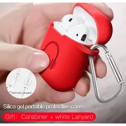 AuricularesFunda para auriculares de silicona suave para Apple AirPods con gancho