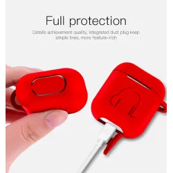 AuricularesFunda para auriculares de silicona suave para Apple AirPods con gancho