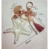 Porte-clés avec étoile et perles