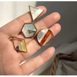 AretesPendientes acrílicos geométricos