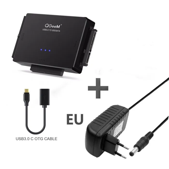 SATA till USB IDE adapter - USB 3.0 - Sata 2.5 3.5 hårddisk HDD-omvandlare