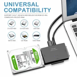 SATA till USB IDE adapter - USB 3.0 - Sata 2.5 3.5 hårddisk HDD-omvandlare