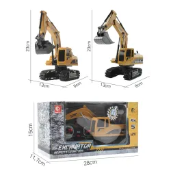 Mofun 1026 40Mhz 1/24 6CH - RC-kaivuauto, jossa on valoa ja musiikkia