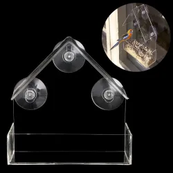 Transparent fågelmatare