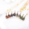 Orecchini e collana con pavone di cristallo - set di gioielli