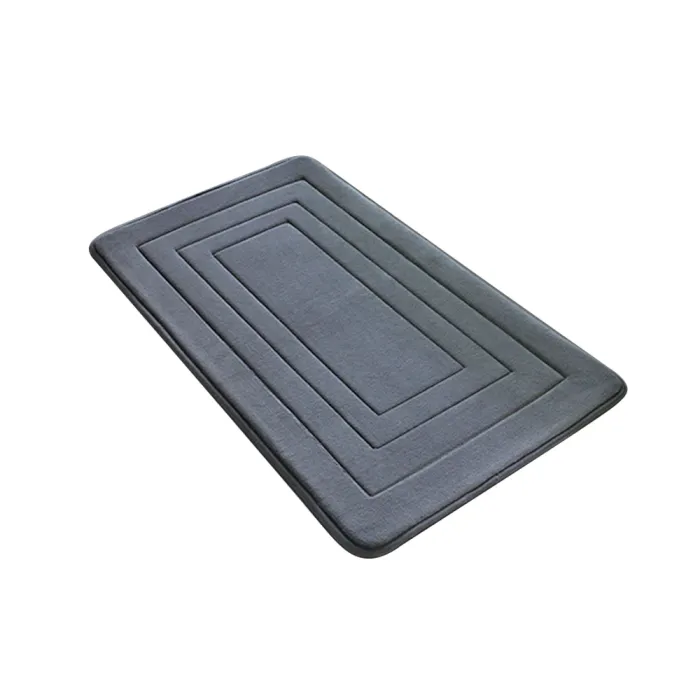 Non slip bathroom mat with memory foam