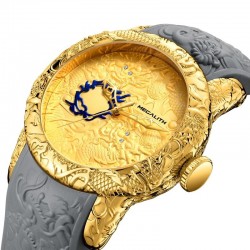 Luksusowy wodoodporny zegarek z rzeźbą smokaZegarki
