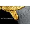 Luxury waterproof watch with dragon sculpture