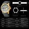 Orologio al quarzo impermeabile di lusso con scultura di drago
