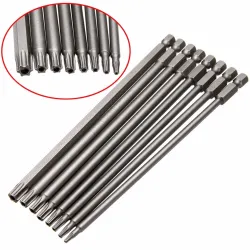 Magnet Torx Schraubendreher Bit Set 150mm T8/T10/T15/T20/T25/T27/T30/T40 - 8 Stück