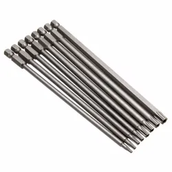Brocas & taladrosJuego de destornillador Torx magnético 150mm T8/T10/T15/T20/T25/T27/T30/T40 - 8 pc