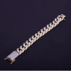 Pulseira de luxo com zircons