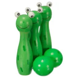 Ciotola in legno con palline a forma di animale - giocattolo