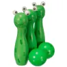 bowling en bois avec boules avec forme animale - jouet