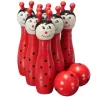 Wooden skittle med boll - leksak