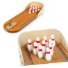Mini jeu de mini bowling en bois