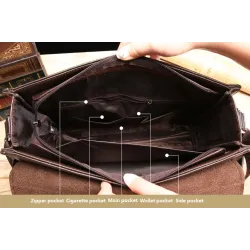 Set borsa a tracolla in pelle