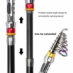 Cañas de pescarVarilla de pesca de fibra de carbono telescópica - 1.8m - 3.0m