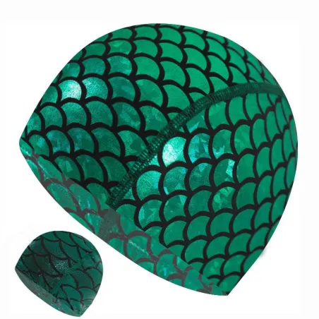 Nylon bad cap med sjöjungfru mönster - unisex