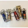 Retro mini isqueiro de metal com chaveiro - recarregável