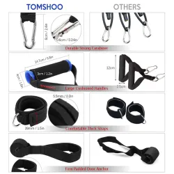 Yoga & fitness resistance bands - 17 pieces set with bag