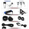 Yoga & fitness resistance bands - 17 pieces set with bag