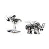 GemelosCufflinks de moda con mamut de plata