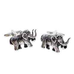 Boucles de manchette à la mode avec mammoth argent