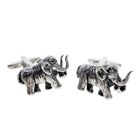 Modeable Cufflinks med silver mammut