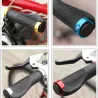 BicicletaCaucho antideslizante - empuñaduras de manillar - para bicicleta MTB - extremos de cierre - 2 piezas