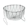 Foldable strainer - stainless steel mesh cooking basket