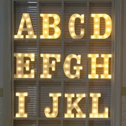 Lettere luminose e numeri - luce notturna LED - alfabeto