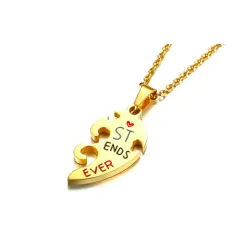 Migliori Amici Forever - Collana in acciaio inox - coppie - 2 pezzi