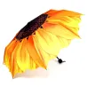 Sunflower design - regn och sol paraply - vikande
