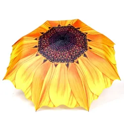 Sunflower design - regn och sol paraply - vikande