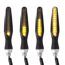 12 LED - motorcykel tur signal lampor - indikatorer för Kawasaki & Harley 2 pcs
