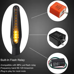 12 LED - moottoripyörän kääntösignaalivalot - Kawasaki & Harley 2 pcs -indikaattorit