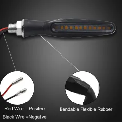 Luces de giro12 LED - luces de señal de giro de motocicleta - indicadores para Kawasaki " Harley 2 pcs