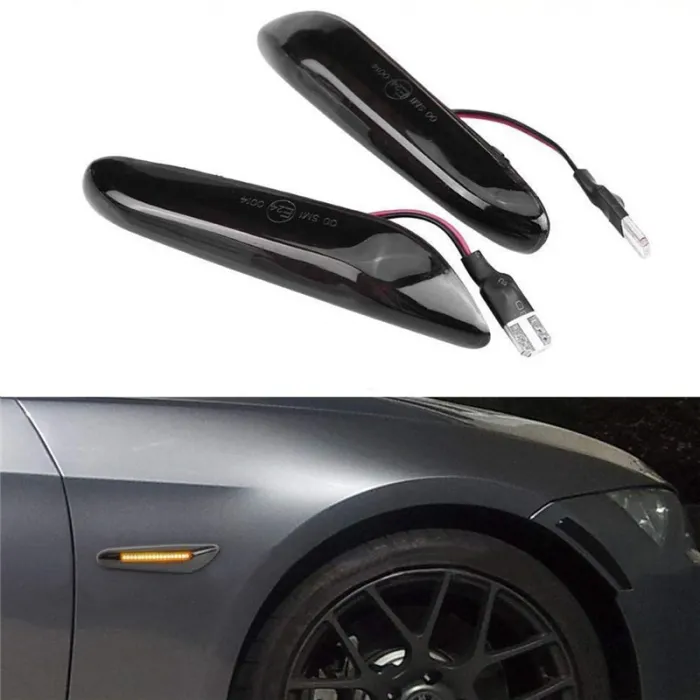 Tupakointi 16 LED - sivumerkkivalo - Käännä signaali-indikaattorit BMW E90 E91 E92 E39 E60 E46 E53 E36 - 2 pc