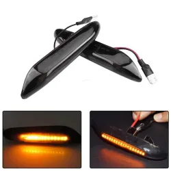 Smoke 16 LED - luz de marcador lateral - indicadores de sinal de volta para BMW E90 E91 E92 E39 E60 E46 E83 E53 E36 - 2 pcs
