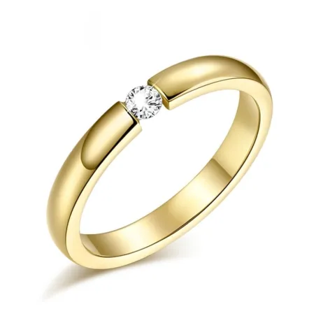Elegantti sormus kiteellä - ruostumaton teräs