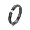 Elegant ring with crystal - stainless steel